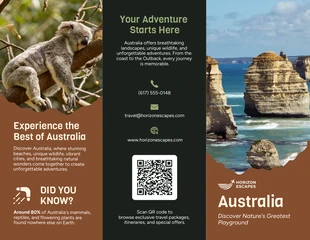 Free Template: Australia Travel Brochure