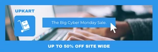 premium  Template: Banner e-mail blu Cyber Monday