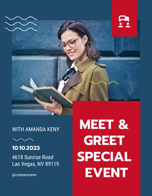 Free  Template: Blue Meet & Greet Special Event Flyer