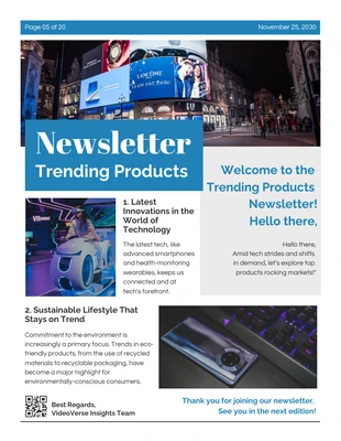 Free  Template: Trending Products Newsletter
