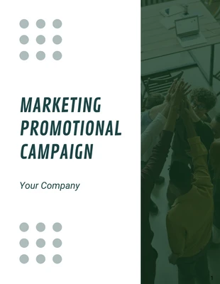 Free  Template: Grün und Weiß Einfache Marketing-Werbekampagne Kommunikationspläne