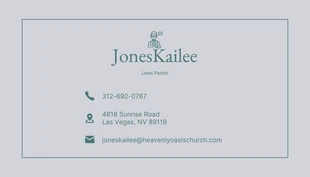 Simple Green Pastel Business Church Card - Seite 2