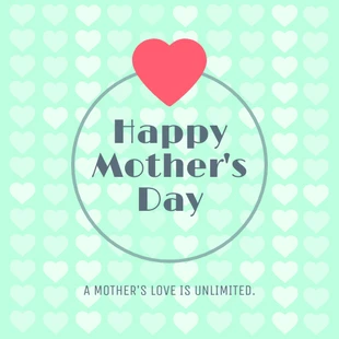 Free  Template: Cartão simples para o Dia das Mães