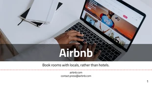 Red Airbnb Pitch Deck Template - Página 1