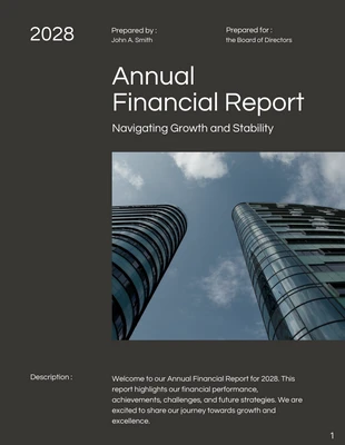 Free  Template: Annual Financial Report