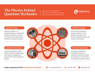 business  Template: La fisica dietro la meccanica quantistica Infografica
