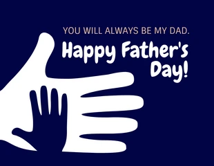 Free  Template: Cariñosa tarjeta del Día del Padre