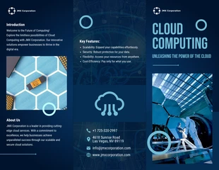 premium  Template: Cloud Computing Brochure