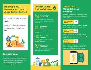 Mobile Banking Services Z-Fold Brochure - Página 2