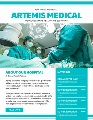 Free  Template: White And Light Blue Modern Medical Email Newsletter