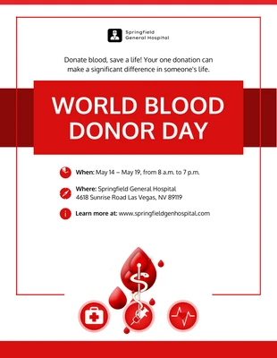 premium  Template: Red Blood Donation Poster