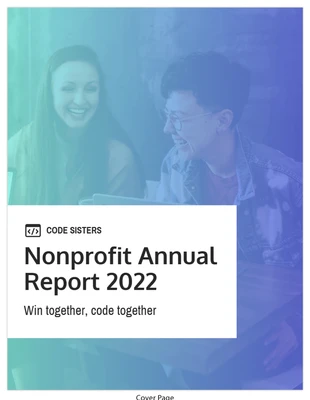 premium and accessible Template: Gradient Nonprofit Annual Report