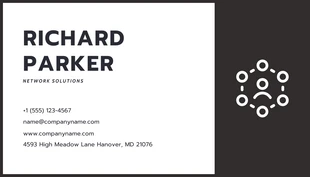 White And Black Minimalist Networking Business Card - Pagina 2