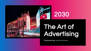 premium  Template: Apresentações de publicidade moderna em preto rosa