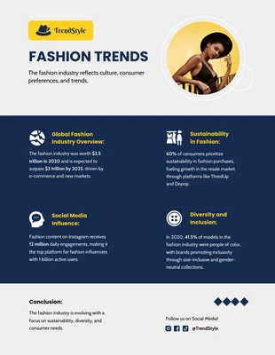 Free  Template: Infografica sulle tendenze della moda