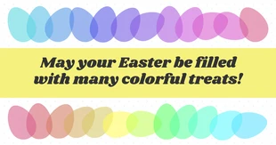 Free  Template: Huevos de colores de Pascua Facebook Post