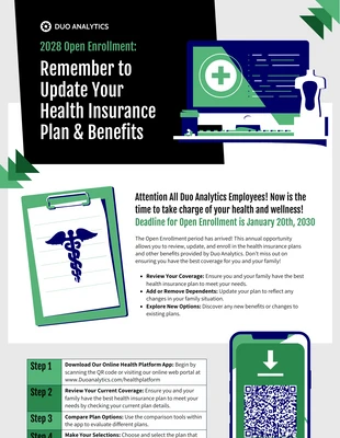 Free interactive Template: Annual Open Enrollment Reminder Event Poster