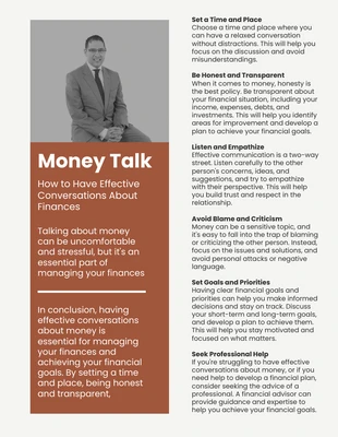 Free  Template: Brown Minimalist Money Talk Newsletter