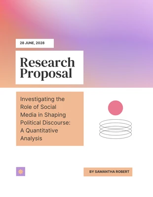 Free  Template: Simple Minimalist White Research Proposal