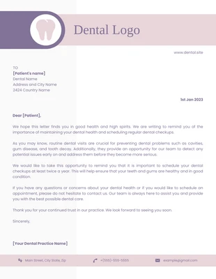 Free  Template: White And Light Grey Simple Dental Letterhead Template