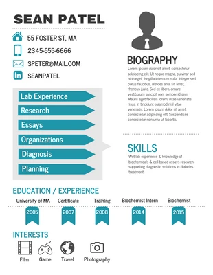 Free  Template: Teal Resume