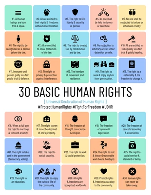 Free  Template: Modèle de droits de l'homme