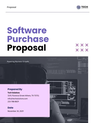 Free  Template: Proposition d'achat de logiciel