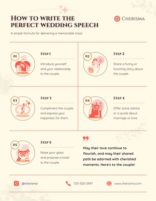 business  Template: So schreiben Sie die perfekte Hochzeitsrede-Infografik