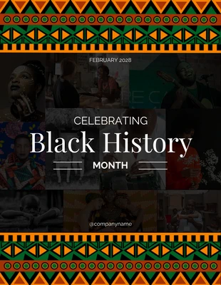 Free  Template: Pôster da celebração do mês da história negra pela comunidade negra