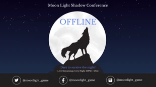 Free  Template: Banner da Twitch da Noite Escura off-line