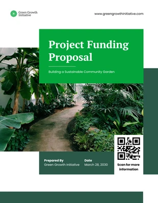 Free  Template: Modelo de proposta de financiamento de projeto