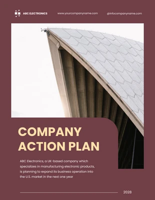 Free  Template: Brown And Cream Action Plan