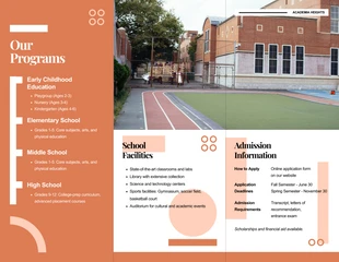 Orange and White School Tri-fold Brochure - صفحة 2