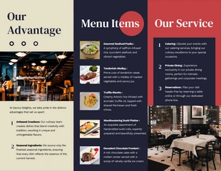 Simple Restaurant Tri-fold Brochure - Página 2