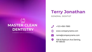 Gradient Modern Professional Dental Business Card - Pagina 2