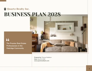 Realtor Business Plan Template
