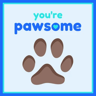 Free  Template: Pawesome Instagram Social Media Post