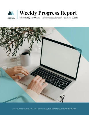 business  Template: Modelo de relatório semanal de progresso