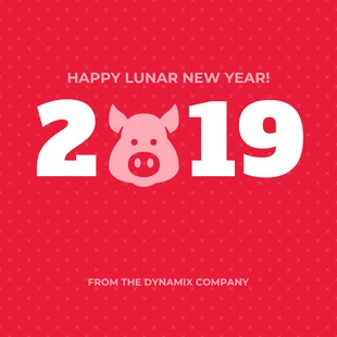 Free  Template: Post Instagram du Nouvel An chinois 2019