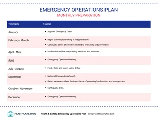 Emergency Operations Plan Template - Page 5