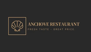 Free  Template: Dark Grey And Brown Modern Luxury Restaurant Business Card
