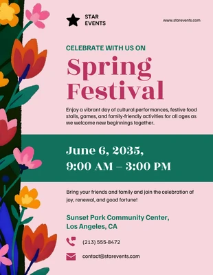 Free  Template: Spring Festival Flyer Template