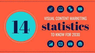 premium  Template: Estadísticas de marketing de contenidos visuales Cabecera del blog