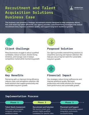 business Template: Plantilla de una página para un caso de negocios
