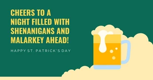 premium  Template: Cheers St. Patrick's Day Facebook Post