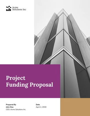 business  Template: Modelo de proposta de financiamento