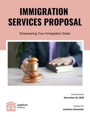 Free  Template: Immigration Services Proposal