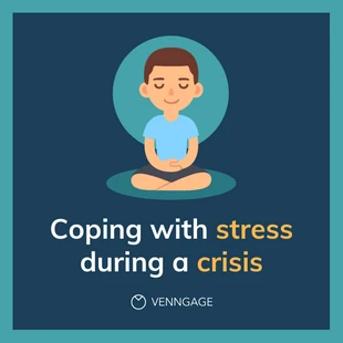 Free  Template: Coping With Stress During Crisis Carousel Post Slides