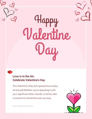 Free  Template: Pastel Pink Valentine Day Poster