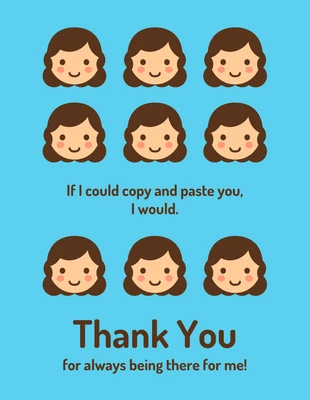 Free  Template: Funny Cute Thank You Card